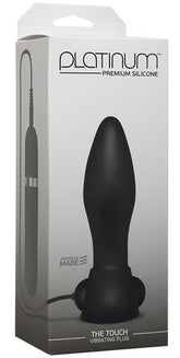 Doc Johnson Platinum The Touch Vibrating Anal Plug Black Butt Plugs